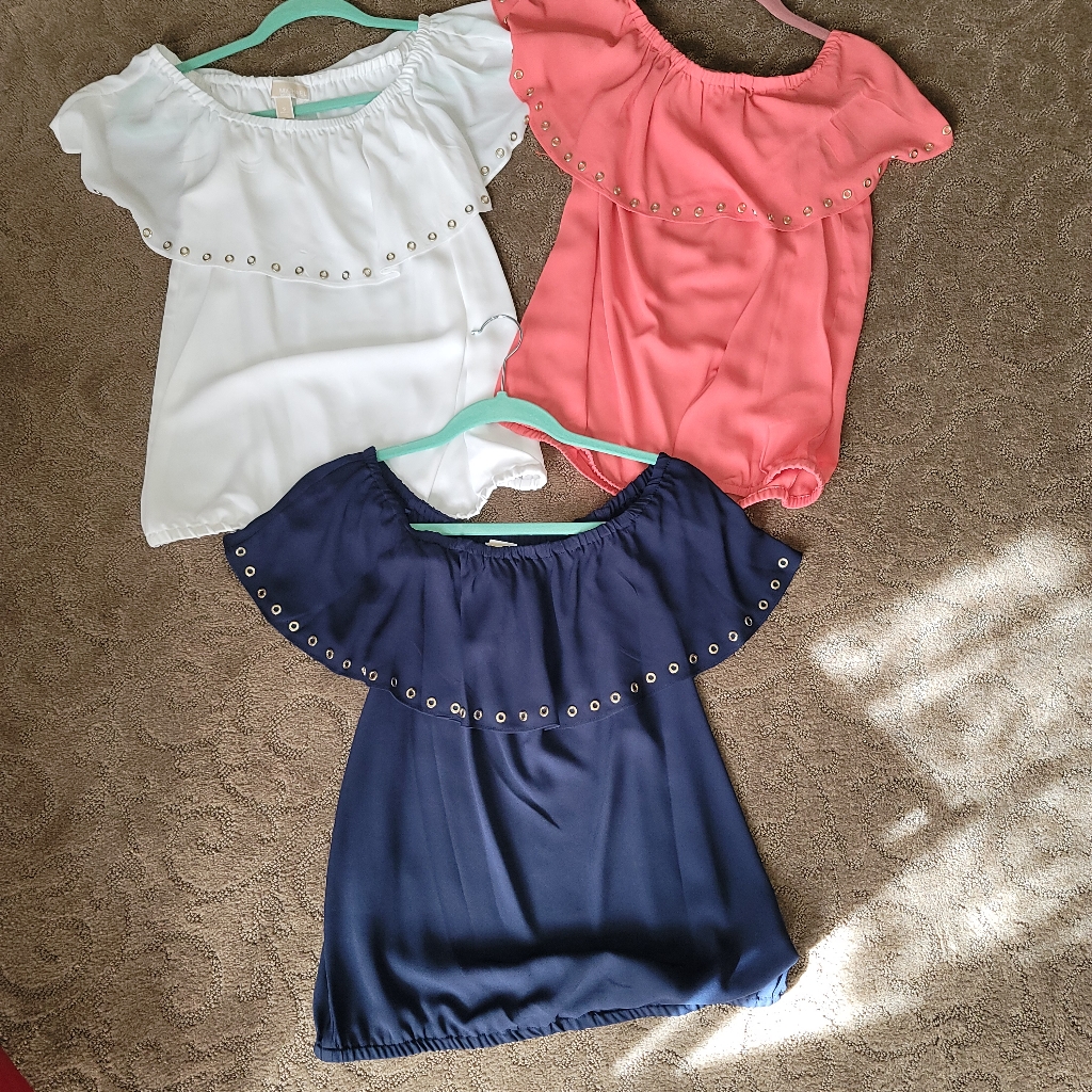 Bundle Of 3 Michael Kors Off The Shoulder Blouses